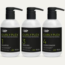 Kit Curly Plex Shampoo Condicionador Mascara Reconstrução Cabelo Profissional Capilar Curly Care