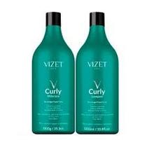 Kit curly shampoo e leave in vizet 1l