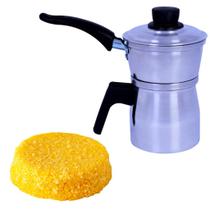 Kit Cuscuzeira Paulistinha + Caneca Leiteira Cuscuzeiro de Caminhoneiro Peito de Moça Paulistinha Alumínio Ironte Kit Cuscuzeira Paulistinha + Caneca Leiteira Cuscuzeiro de Caminhoneiro Peito de Moça Paulistinha Alumínio Ironte