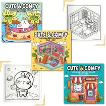 Kit Cute & Comfy Livros de Colorir Adulto Bold Easy Bobbie Goods Vol. 1, 2 e 3 Editora Camelot