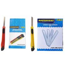 KIT CX 24 Estilete Estreito 9mm Completos e mais 100 Laminas KIT CX 24 Estilete Estreito 9mm Completos e mais 100 Laminas