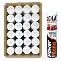 Kit Cx c/ 24un. Cola de Parabrisas Automotivo Pu55 Vidros 400g preto 658 poliuretano silicone selante power bond alta resistencia aderencia