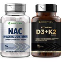 KIt D3 2.000ui K2 Mk7 149mcg Nac 600mg 120 Cáps Ecomev