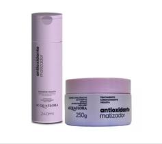 Kit da Acquaflora Matizador Antioxidante shampoo+ mascara