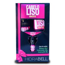 Kit da Hidrabell Shampoo + Condicionador + Ampola Desmaia Cabelo Liso Abacate 900ml