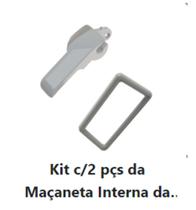 Kit da Maçaneta Int. Porta (Gatilho + Moldura) - L. Dir. - Cinza Quantum Santana -Saveiro