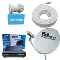 Kit Da Nova Antena Parabólica Completa 60cm Ku