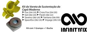 Kit da Vareta de Sustentação do Capô Moderno VW Fox Cross Fox Gol Parati Saveiro Spacefox Voyage K42