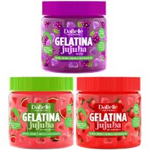 Kit Dabelle 3 Gelatinas Jujuba Morango Melancia Uva Finalizadora Termoativa 500g Kit Dabelle 3 Gelatinas Jujuba Morango Melancia Uva Finalizadora Termoativa 500g
