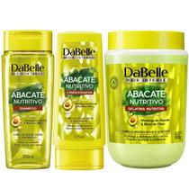 Kit Dabelle Abacate Nutritivo Shampoo 250ml Condicionador 175ml Gelatina 800g Kit Dabelle Abacate Nutritivo Shampoo 250ml Condicionador 175ml Gelatina 800g