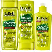 Kit DaBelle Abacate Nutritivo: Shampoo 250ml, Condicionador 200ml e Creme de Pentear 270g