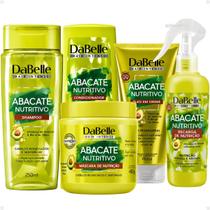 Kit DaBelle Abacate Nutritivo: Shampoo 250ml, Condicionador 200ml, Máscara de Nutrição 400g, Óleo em Creme 190ml e Recarga de Nutrição 180ml