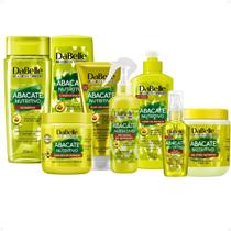 Kit DaBelle Abacate Nutritivo: Shampoo 250ml, Condicionador 200ml,Recarga,Óleo em Creme, Máscara 400g, Creme de Pentear 270g, Gelatina 400g e Óleo Rep