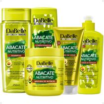 Kit DaBelle Abacate Nutritivo: Shampoo 250ml e Condicionador 200ml+ Máscara 400g, Óleo em Creme, Creme de Pentear