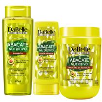 Kit Dabelle Abacate Nutritivo + Shampoo 410ml Máscara Tratamento 800g 3 Itens