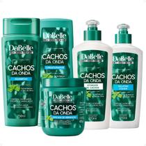 Kit DaBelle Cachos Da Onda: Shampoo 250ml, Condicionador 200ml, Máscara 400g, Ativador de Cachos 270ml e Gelatina 270ml