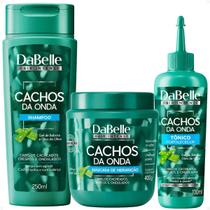 Kit DaBelle Cachos Da Onda: Shampoo 250ml, Máscara 400g e Tônico Fortalecedor 100ml