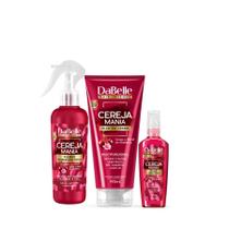 Kit Dabelle Cereja Mania Óleo Reparador 75ml Óleo em Creme 190ml e Spray Fluído 180ml Kit Dabelle Cereja Mania Óleo Reparador 75ml Óleo em Creme 190ml e Spray Fluído 180ml