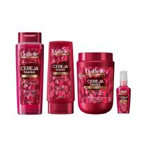 Kit Dabelle Cereja Mania Sh 410Ml+Cond 200+Masc 800G+Oleo 45