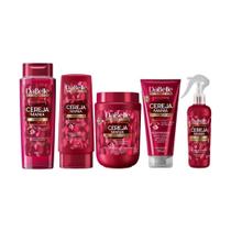 Kit Dabelle Cereja Mania Sh+Cond+Masc 800G+Oleo Creme+Spray
