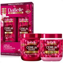 Kit DaBelle Cereja Mania: Shampoo 410ml e Condicionador 175ml + Máscara 400g, Gelatina 400g Kit DaBelle Cereja Mania: Shampoo 410ml e Condicionador 175ml + Máscara 400g, Gelatina 400g