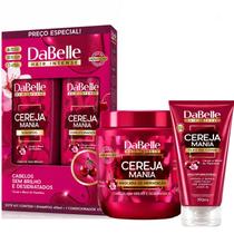 Kit DaBelle Cereja Mania: Shampoo 410ml e Condicionador 175ml + Máscara 400g, Óleo Em Creme Kit DaBelle Cereja Mania: Shampoo 410ml e Condicionador 175ml + Máscara 400g, Óleo Em Creme