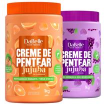 Kit Dabelle Jujuba 2 Cremes de Pentear Laranja + Uva 1Kg