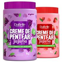 Kit Dabelle Jujuba 2 Cremes de Pentear Morango + Uva 1Kg