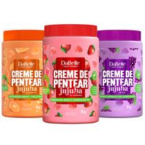 Kit Dabelle Jujuba 3 Cremes de Pentear Laranja + Uva + Morango 1Kg
