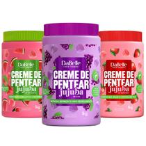 Kit Dabelle Jujuba 3 Cremes de Pentear Melancia + Uva + Morango 1Kg
