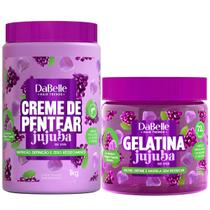 Kit Dabelle Jujuba Uva Creme de Pentear 1Kg + Gelatina 500g Kit Dabelle Jujuba Uva Creme de Pentear 1Kg + Gelatina 500g