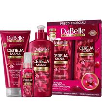 Kit DaBelle Liso Cereja Mania + Óleo Creme + Creme de Pentear + Óleo