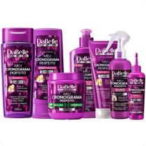 Kit DaBelle Meu Cronograma Perfeito: Shampoo 250ml e Condicionador 200ml + Máscara de Hidratação, Creme de Pentear, Óleo em Creme, Selante, Tônico
