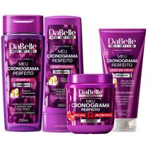 Kit DaBelle Meu Cronograma Perfeito: Shampoo 250ml e Condicionador 200ml + Máscara de Reconstrução, Óleo em Creme