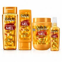 Kit DaBelle Milagres Do Mel: Shampoo 250ml, Condicionador 200ml, Máscara 800g e Óleo Reparador 75ml