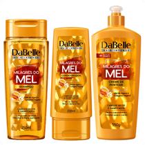 Kit DaBelle Milagres Do Mel: Shampoo 250ml e Condicionador 200ml + Creme De Pentear 550g Kit DaBelle Milagres Do Mel: Shampoo 250ml e Condicionador 200ml + Creme De Pentear 550g