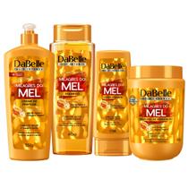Kit Dabelle Milagres Mel + Shampoo 410ml Máscara 800g Creme Finalizador 550g 4 tens Kit Dabelle Milagres Mel + Shampoo 410ml Máscara 800g Creme Finalizador 550g 4 tens
