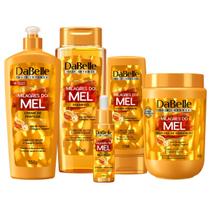 Kit Dabelle Milagres Mel + Shampoo 410ml Máscara 800g Néctar 60ml Tratamento 5 tens Kit Dabelle Milagres Mel + Shampoo 410ml Máscara 800g Néctar 60ml Tratamento 5 tens