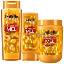 Kit Dabelle Milagres Mel + Shampoo 410ml Máscara Tratamento Nutrição 800g 4 tens Kit Dabelle Milagres Mel + Shampoo 410ml Máscara Tratamento Nutrição 800g 4 tens