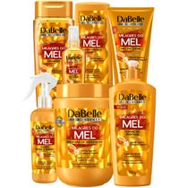 Kit Dabelle Milagres Mel Shampoo Condicionador 475ml Máscara 400g Finalizadores Termoativos