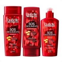 Kit DaBelle Sos Crescimento: Shampoo 250ml e Condicionador 200ml + Creme de Pentear