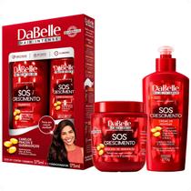 Kit DaBelle Sos Crescimento: Shampoo 375ml e Condicionador 175ml + Máscara de Hidratação, Creme de Pentear