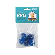 Kit Dados RPG - C/6 Unidades Cor Azul - Ludens Spirit