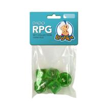 Kit Dados RPG - C/6 Unidades Cor Verde - Ludens Spirit