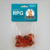 Kit Dados RPG - C/7 Unidades Cor Vermelho - Ludens Spirit Kit Dados RPG - C/7 Unidades Cor Vermelho - Ludens Spirit