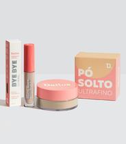 Kit Dailus Corretivo Líquido + Pó Solto Ultrafino Vegano Novo