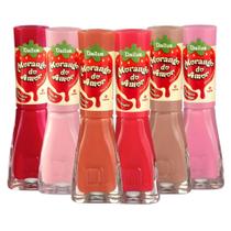 Kit Dailus Esmalte Cremoso Morango Do Amor: Cobertura Crocante, Calda De Açúcar, Ponto De Caramelo, Morangão, Leite Condensado e Brigadeiro De Morango