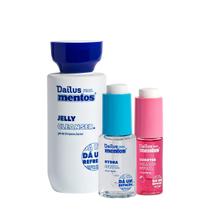 Kit Dailus Feat Mentos Jelly Cleanser Gel de Limpeza Booster Calming Effect Strawberry Hidratante Facial e Sérum Facial