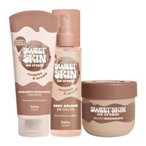 Kit Dailus Sweet Skin Ice Cream Cookies e Cream: Sabonete Esfoliante, Hidratante Corporal e Body Splash 200ml
