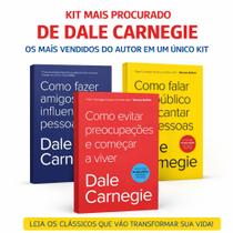 Kit Dale Carnegie 3 Livros Mais Vendidos do Autor Comunicação, Influência e Vida Sem Preocupações